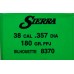 Sierra TournamentMaster Bullets 38 Caliber (357 Diameter) 180 Grain Full Profile Jacket Box of 100