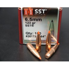 Hornady SST Bullets 264 Caliber, 6.5mm (264 Diameter) 123 Grain InterLock Polymer Tip Spitzer Boat Tail