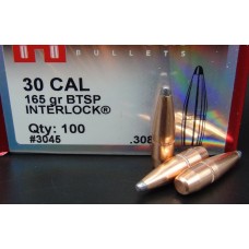 Hornady InterLock Bullets 30 Caliber (308 Diameter) 165 Grain Spire Point Boat Tail Box of 50